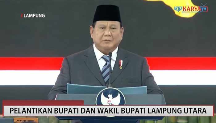 PELANTIKAN BUPATI DAN WAKIL BUPATI LAMPUNG UTARA PERIODE 2025-2030